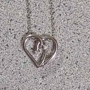 Firm Final Price! *Sterling/diamond heart